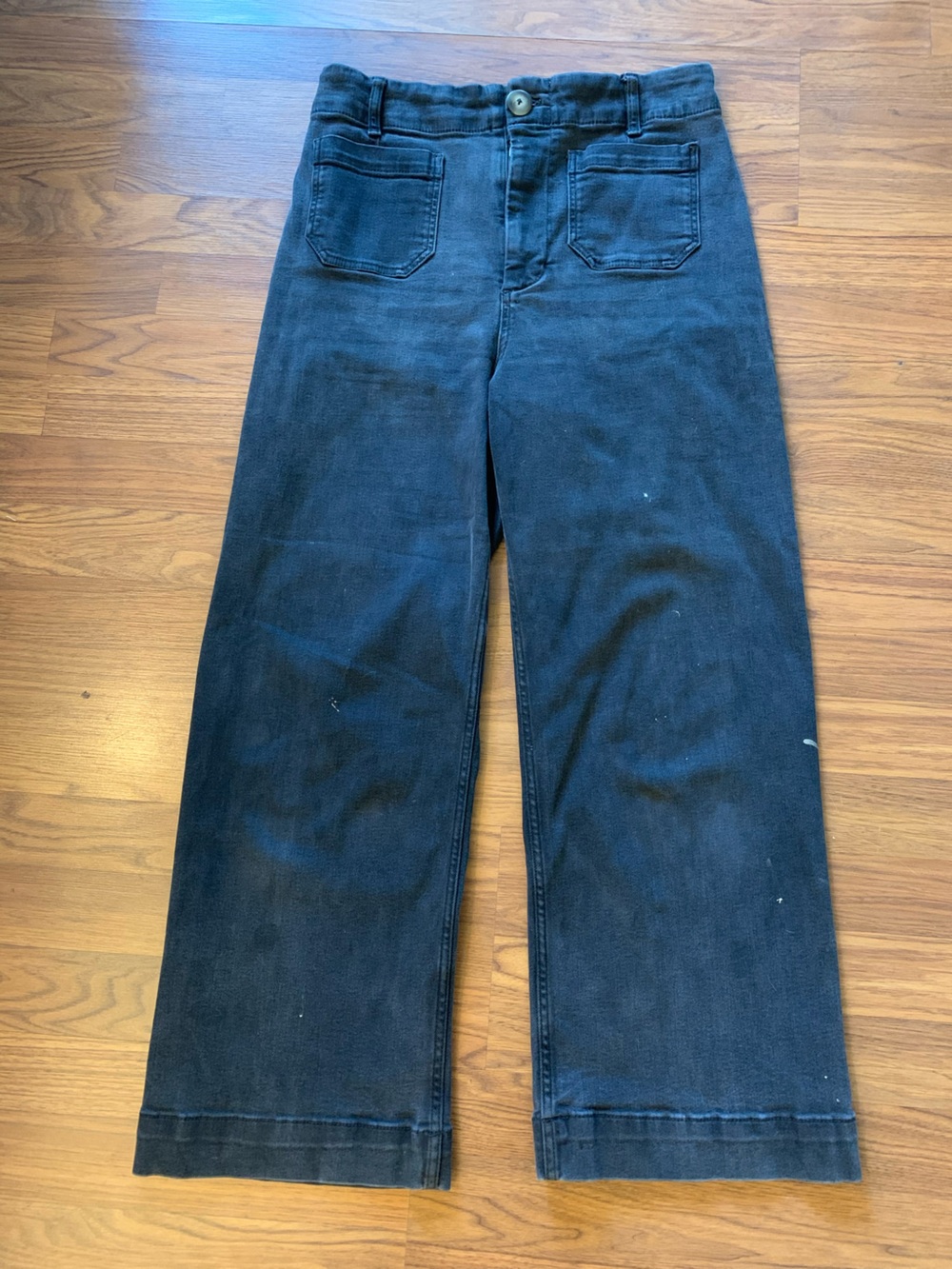 Pilcro Straight Jeans in Dark Acid-Wash Black | 31T
